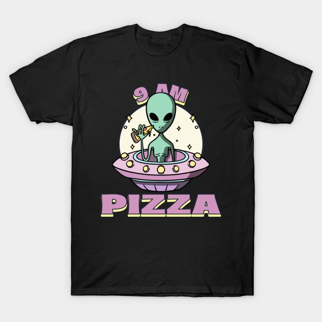 Legendary Night 9 AM PIZZA Nihilist Absurd Silly Dark Humor T-Shirt T-Shirt by TV Dinners